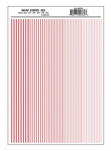 762 Stripes Red Dry Transfers