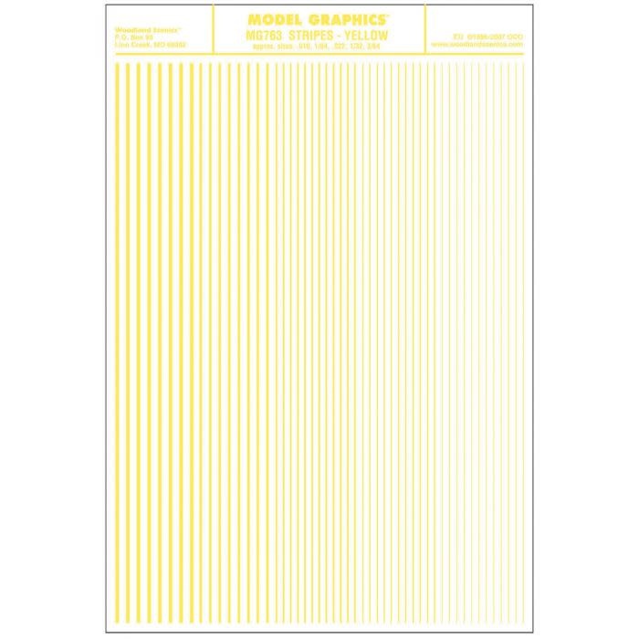 763 Stripes Yellow Dry Transfers