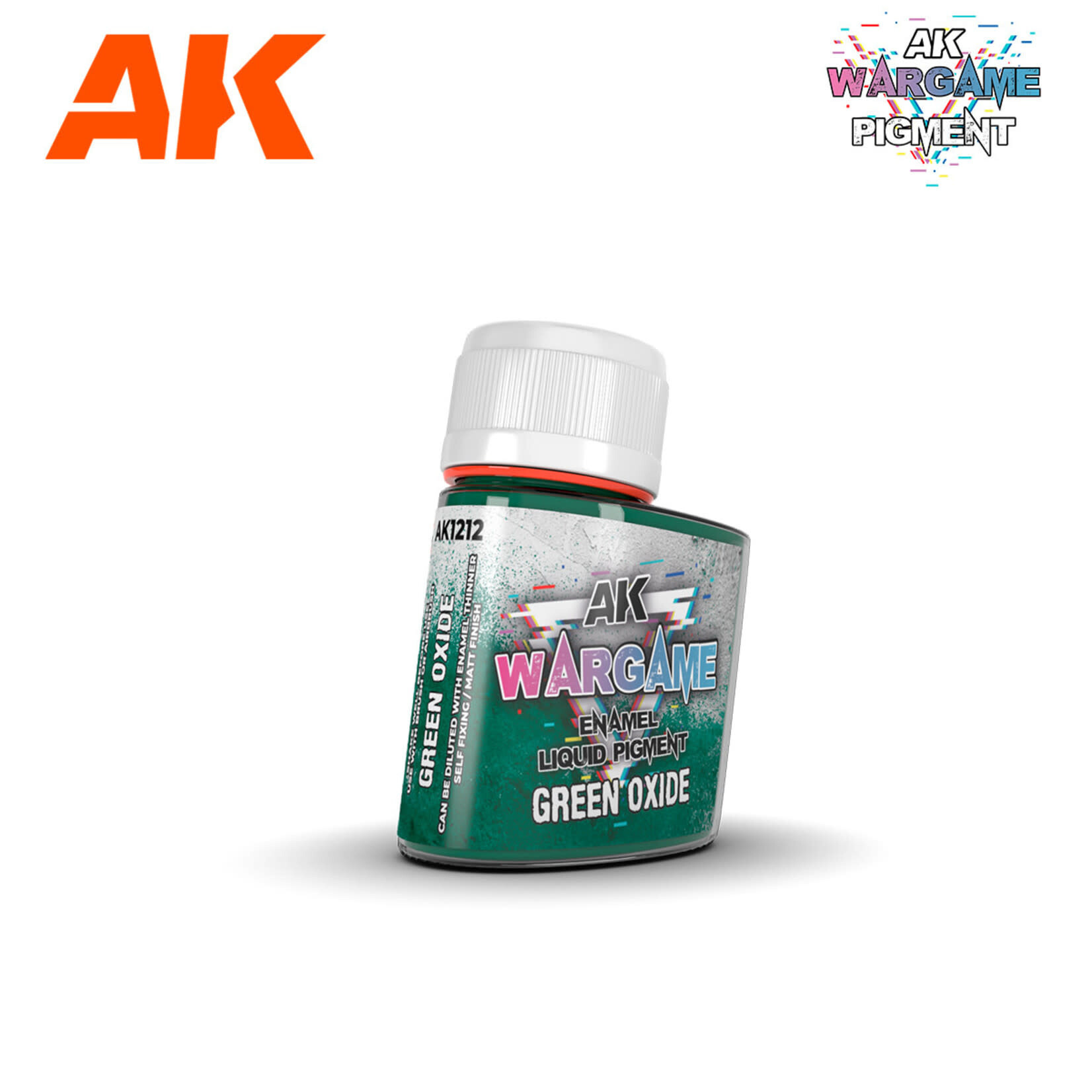 AK Interactive 1212 Green Oxide Wargame Liquid Pigment Enamel 35ml