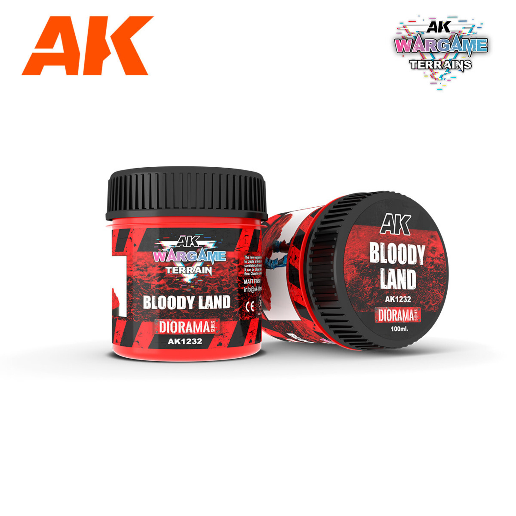 AK Interactive 1232 Bloody Land Wargame Terrain Diorama Texture Acrylic 100ml