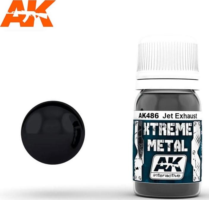 486 Xtreme Metal Jet Exhaust Metallic Paint 30ml Bottle