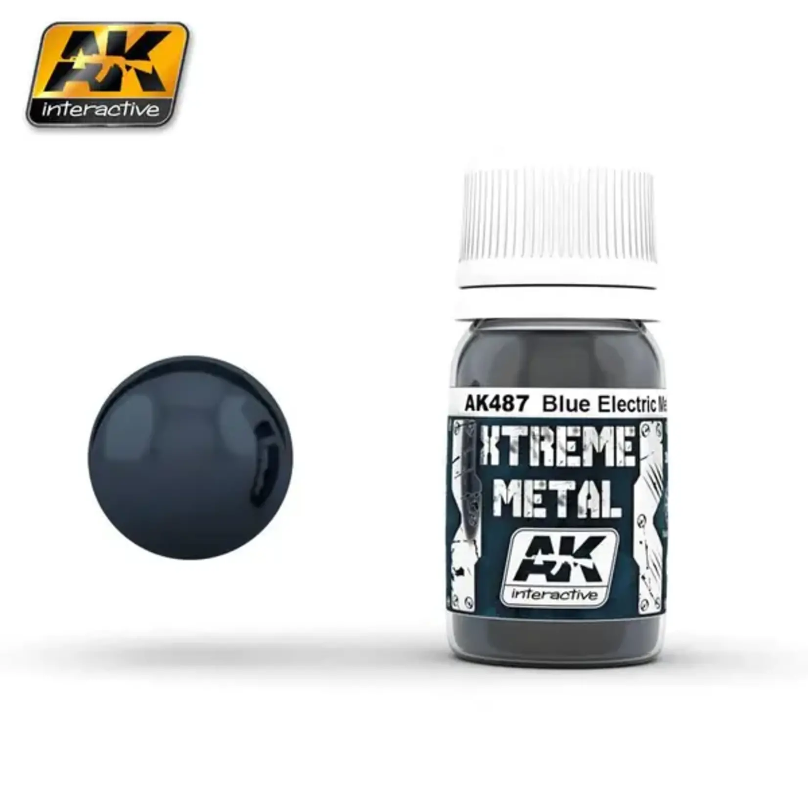 AK Interactive 487 Xtreme Metal Blue Electric Metallic Paint 30ml Bottle