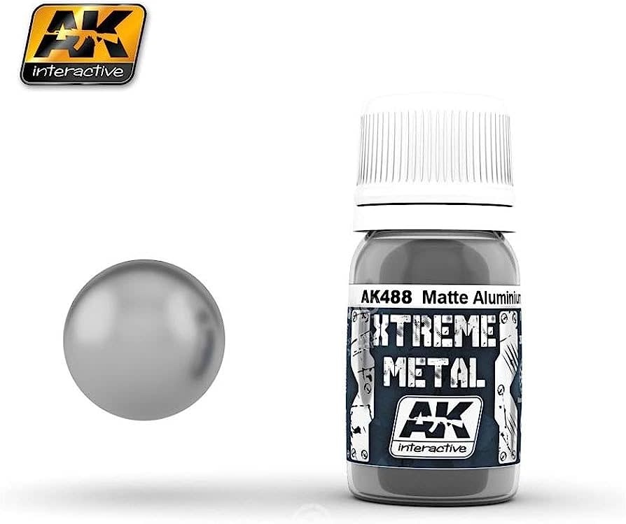 488 Xtreme Metal Matte Aluminum Metallic Paint 30ml Bottle