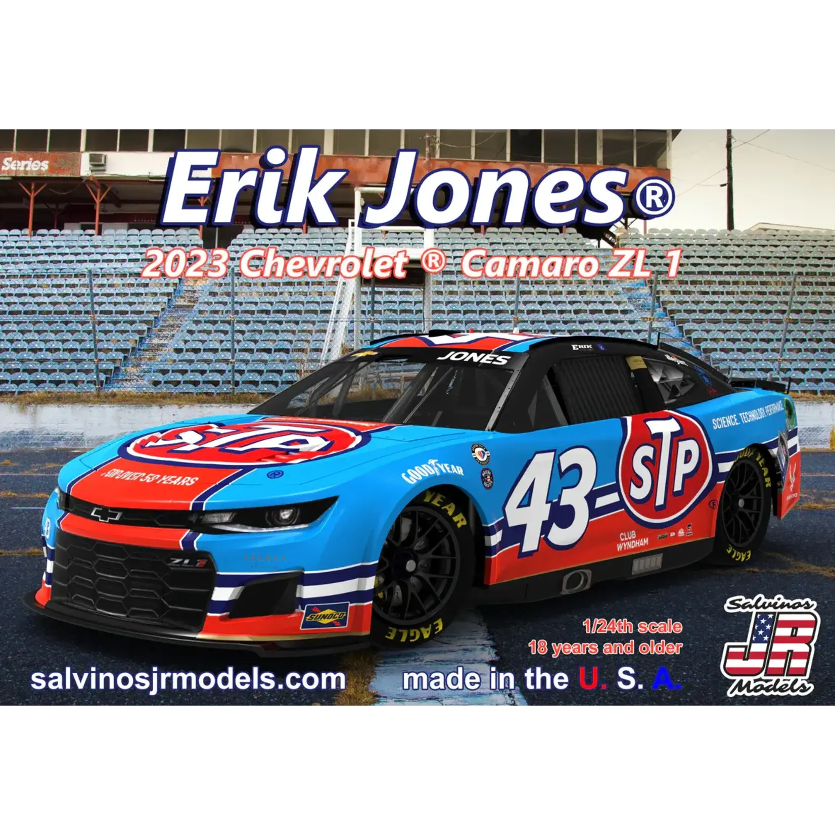 Salvino 31250 1/24 Legacy Motor Club Erik Jones #43 2023 Chev Camaro ZL-1