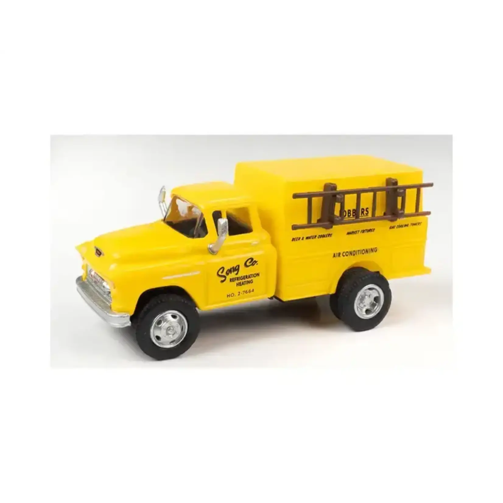 Classic Metal Works 30652 HO 1955 Chevrolet Utility Truck - Refrigeration & Heating (yellow)