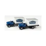 Classic Metal Works 50441 N 1954 Ford Refrigerated BF Goodrich (dark blue, white) Box Truck 2-Pack