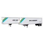 Walthers 9492511 HO 40' Trailmobile Trailer Erie Western (white, black, blue, green) 2-Pack