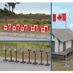 Walthers 9494172 HO Flags & Mailboxes - Canadian