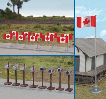9494172 HO Flags & Mailboxes - Canadian