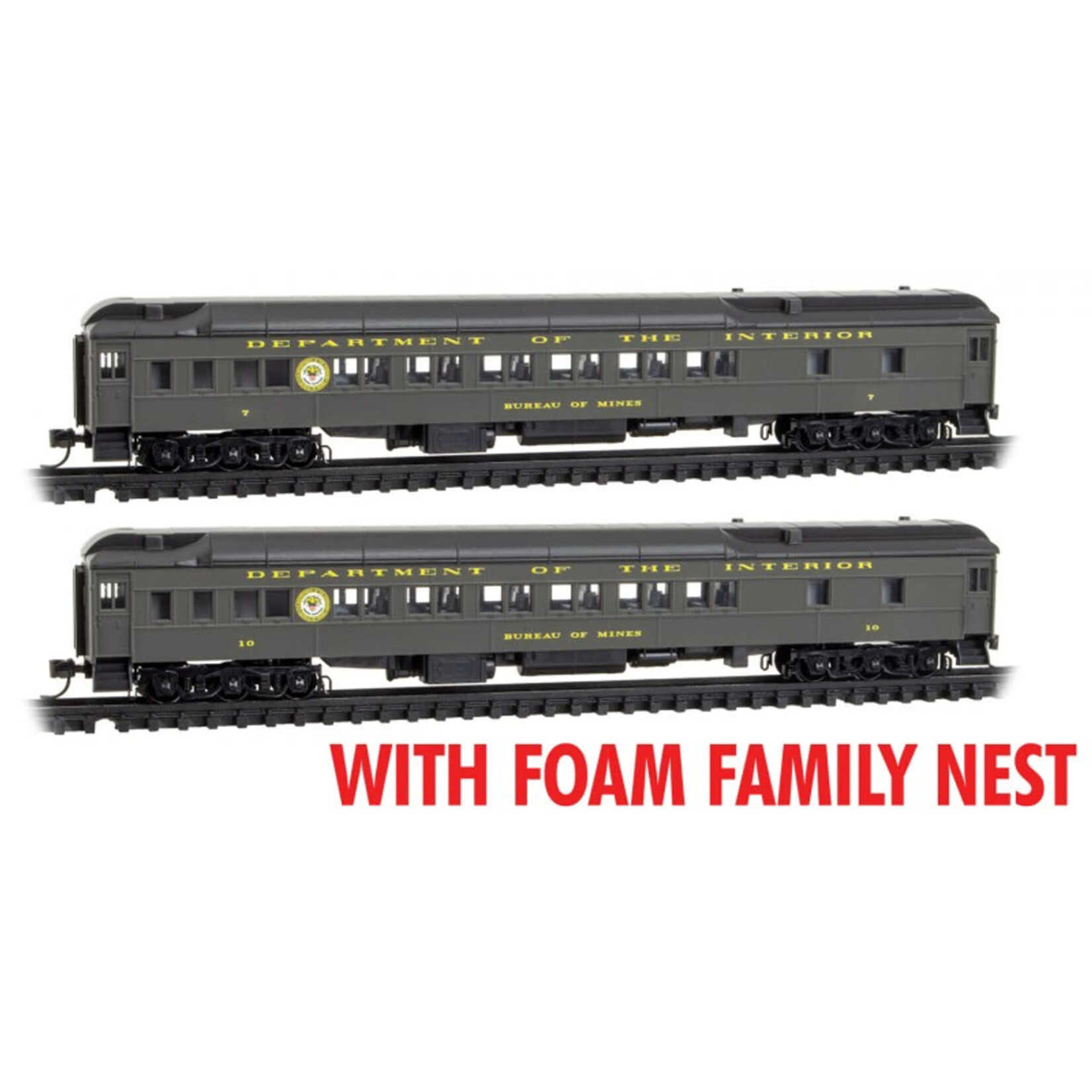 Micro Trains Line 99302213 N US Dept of Interior Bureau of Mines 2 Pack Foam