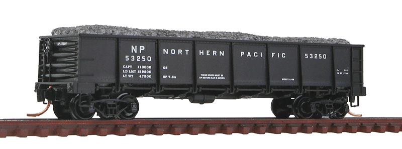 08300040 N Northern Pacific 40' Drop Bottom Gondola w/ Gravel Load Rd# NP 53250
