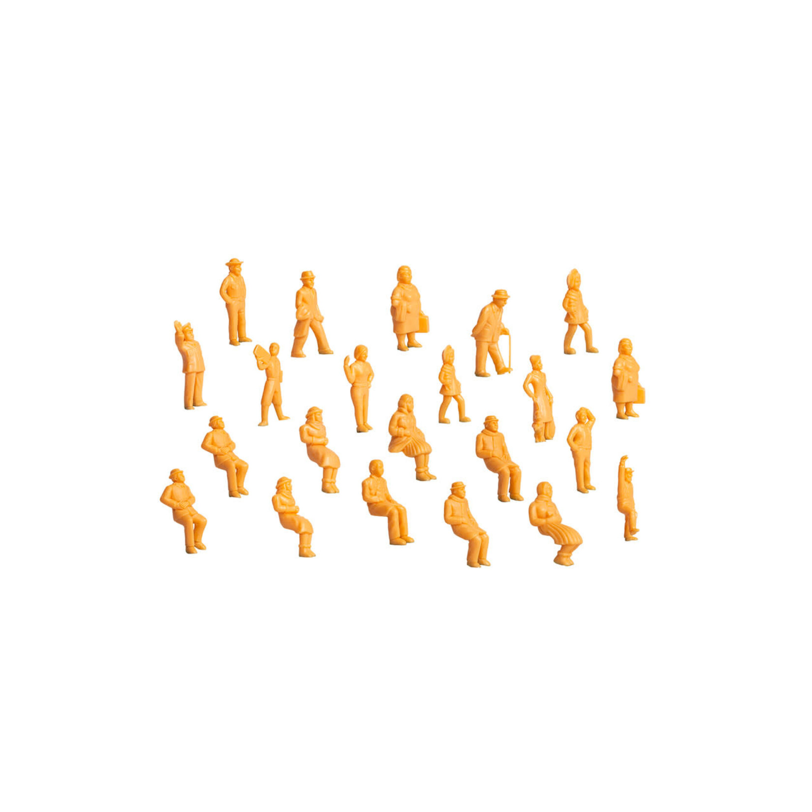 Lionel 1967100 HO Unpainted Figure Assortment - 48 Pieces