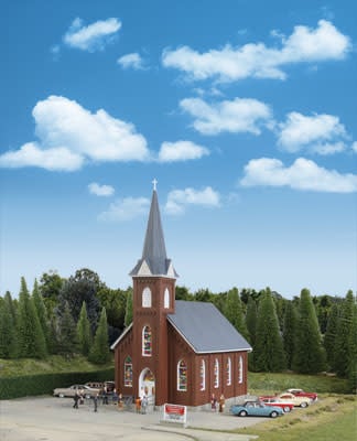 9333496 HO Brick Church Kit
