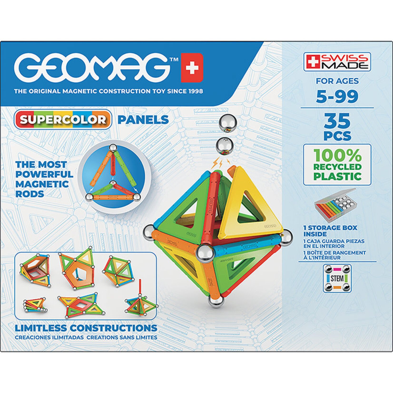 GeoMag 377 Supercolor Panels 35 pc Recycled