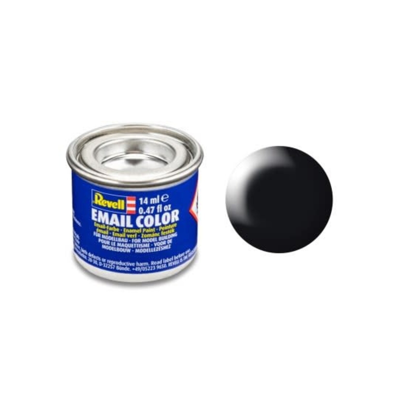 Revell 32302 Black Silk Enamel 14ml Tinlet