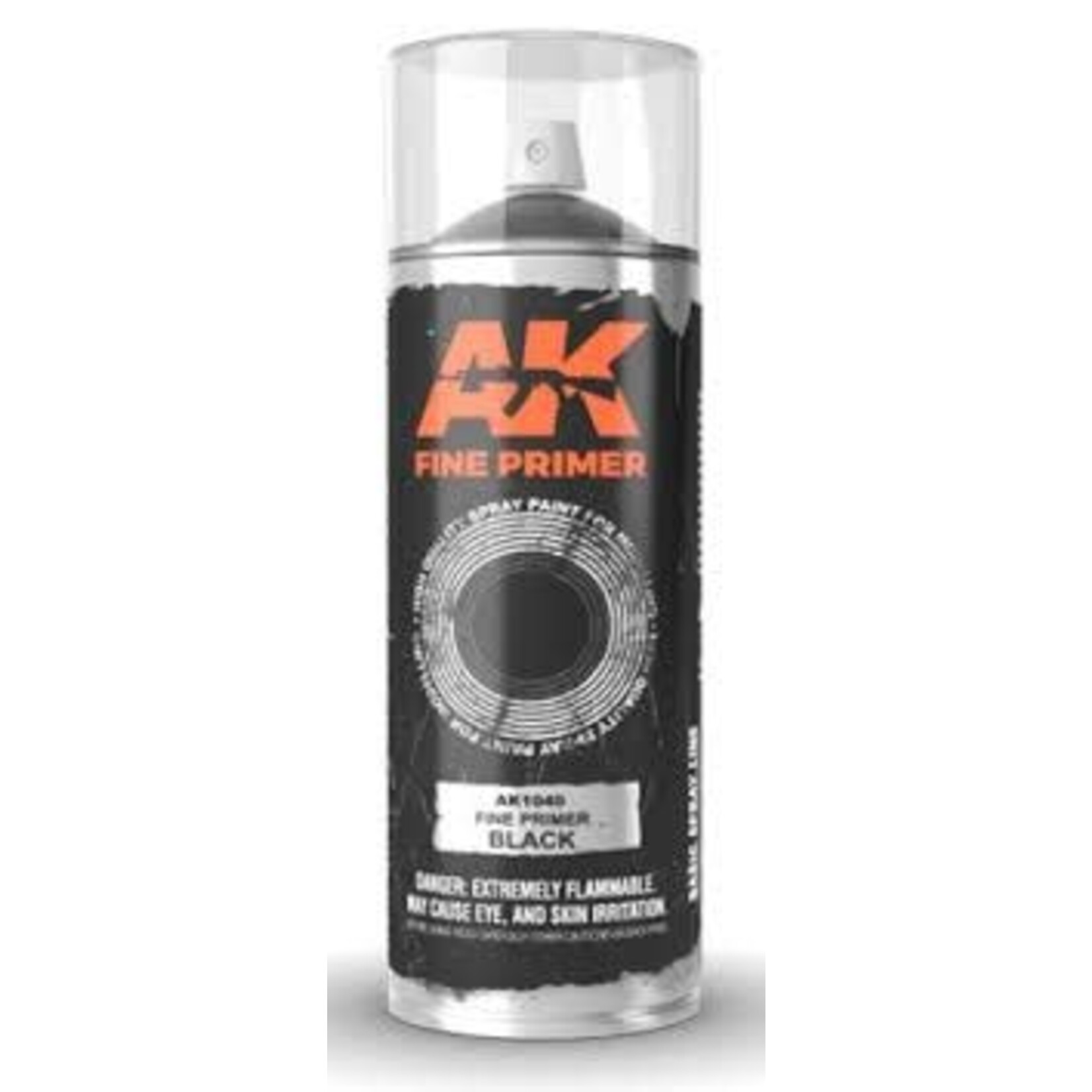 AK 1040 Fine Black Lacquer Primer 200ml Spray Wargame
