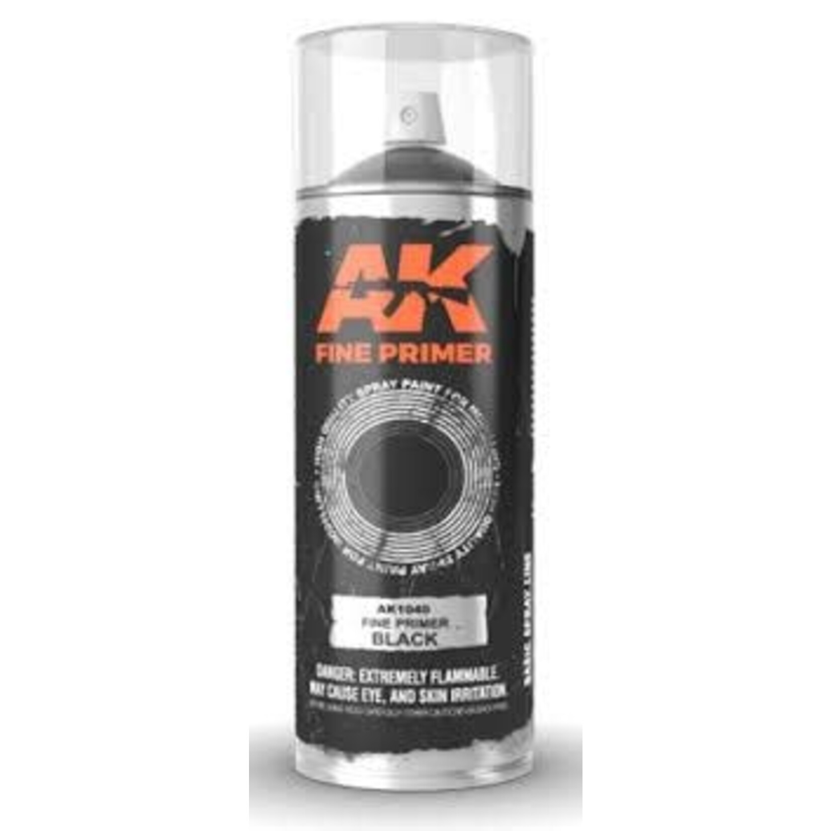 AK Interactive 1040 Fine Black Lacquer Primer 200ml Spray Wargame