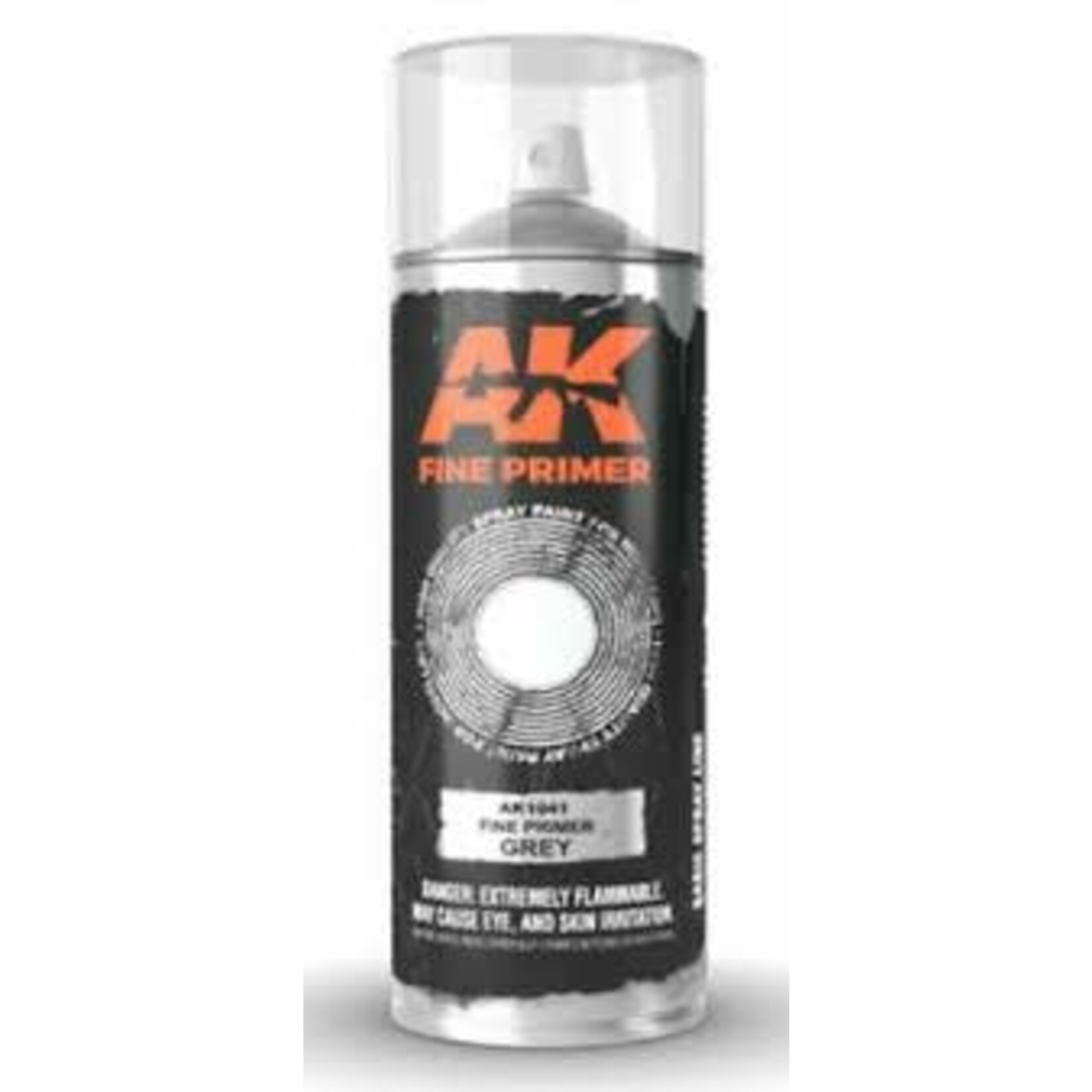 AK Interactive 1041 Fine Grey Lacquer Primer 200ml Spray Wargame