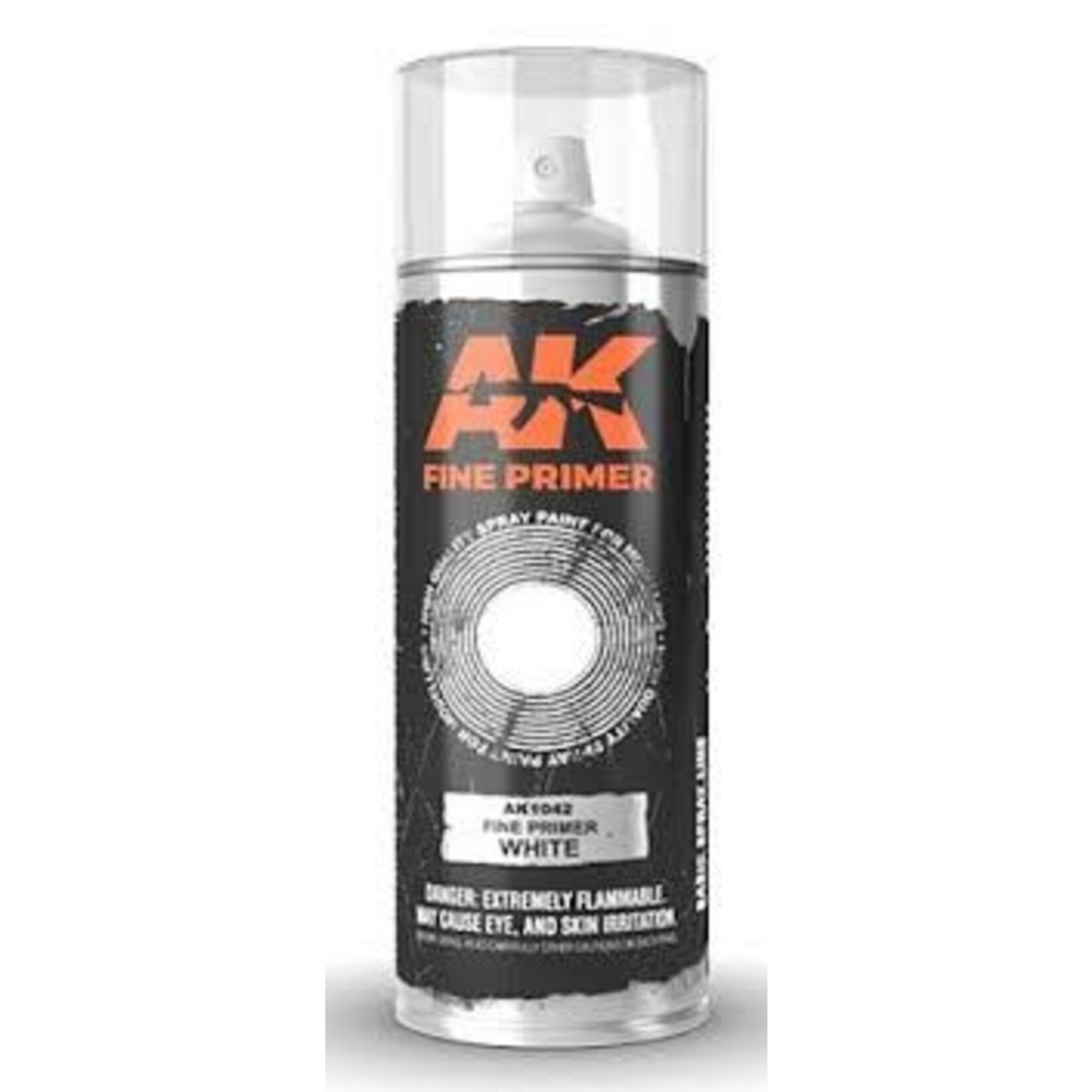 AK Interactive 1042 Fine White Lacquer Primer 200ml Spray Wargame