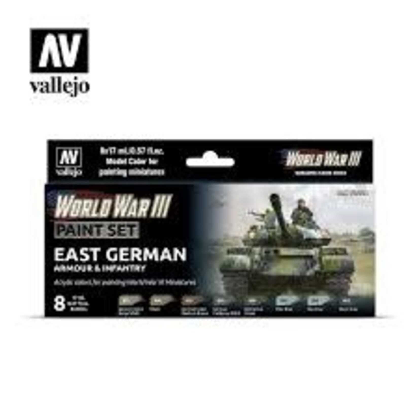 Vallejo 70224 East German WWII Paint - 8 Color Paint Set