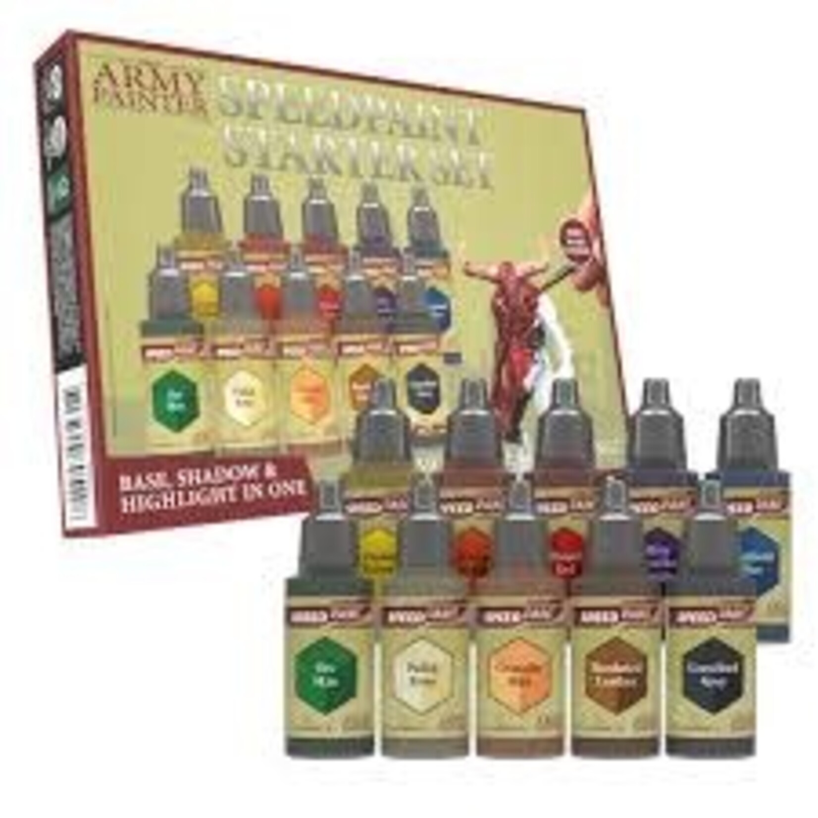 The Army Painter 8054 Warpaint Speedpaint Starter Set - 10 colors & 1 brush