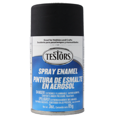 1249 Flat Black Enamel Spray Paint 3 oz by Testors