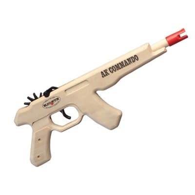 GL2AKC AK Commando Pistol Rubber Band Gun (Uses Yellow Ammo)