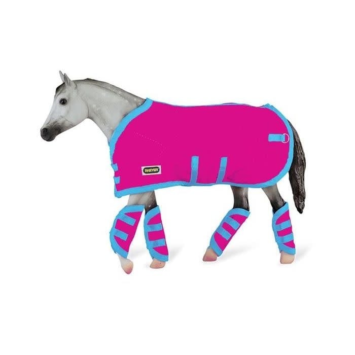 3948 Blanket & Boots - Hot Pink 1:9 (Horse not included)