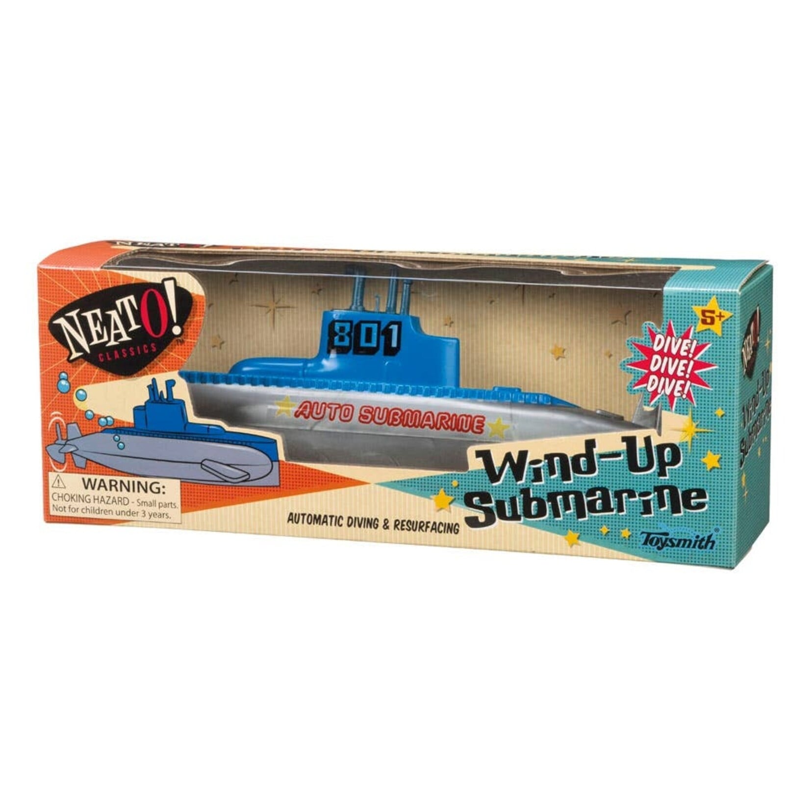 Toysmith NEATO! Wind Up Submarine
