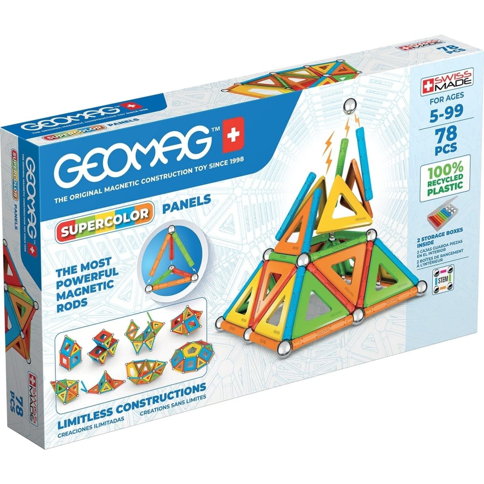 GeoMag 379 Supercolor Panels 78 pc Recycled