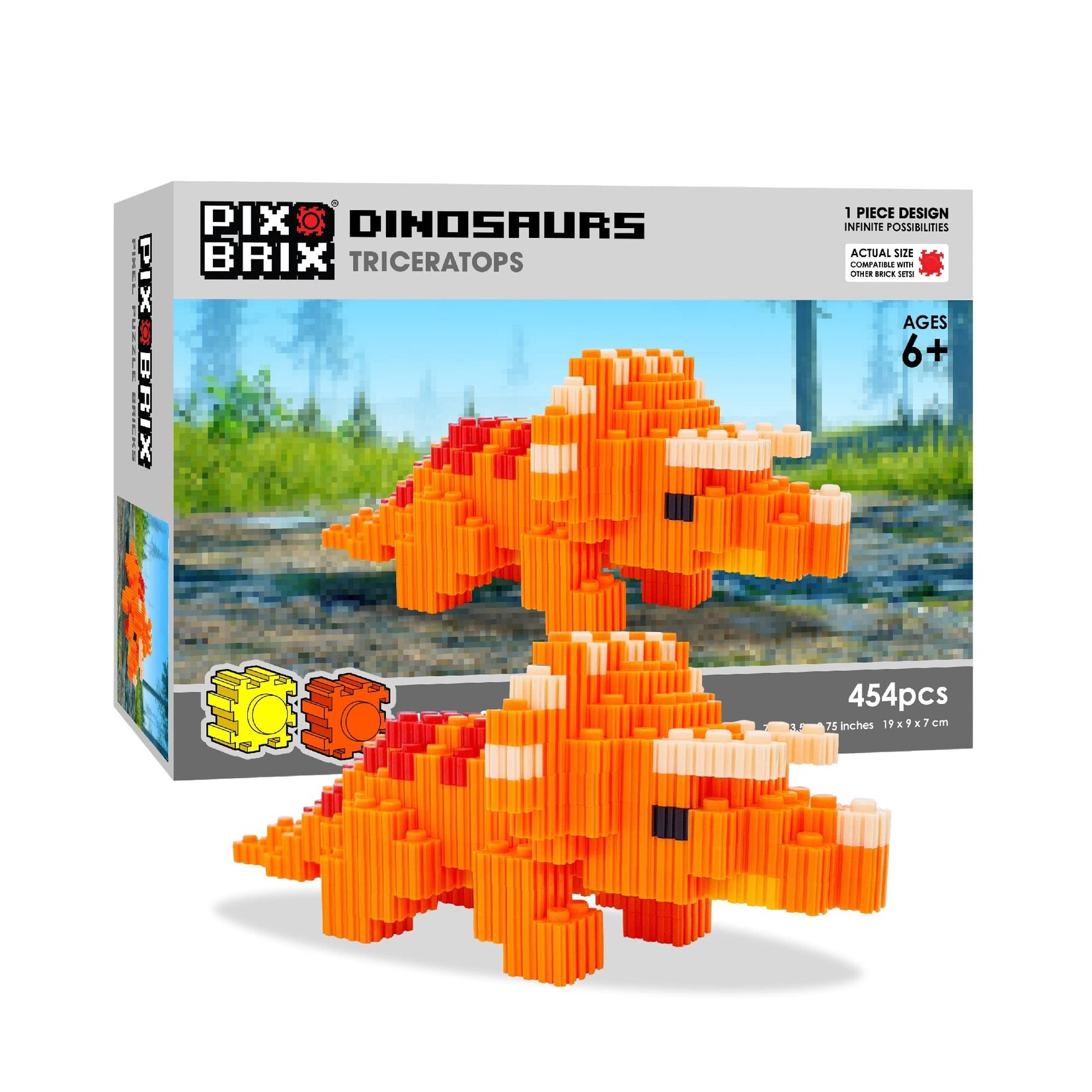 Pix Brix Triceratops Dino Pix Brix