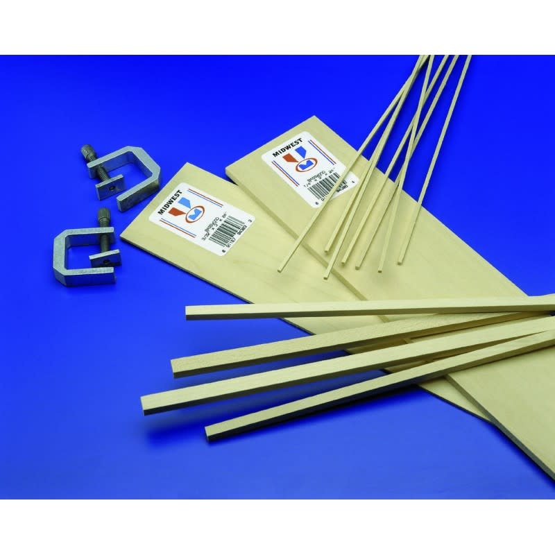 4068 Basswood Strips 1/4x3/8x24