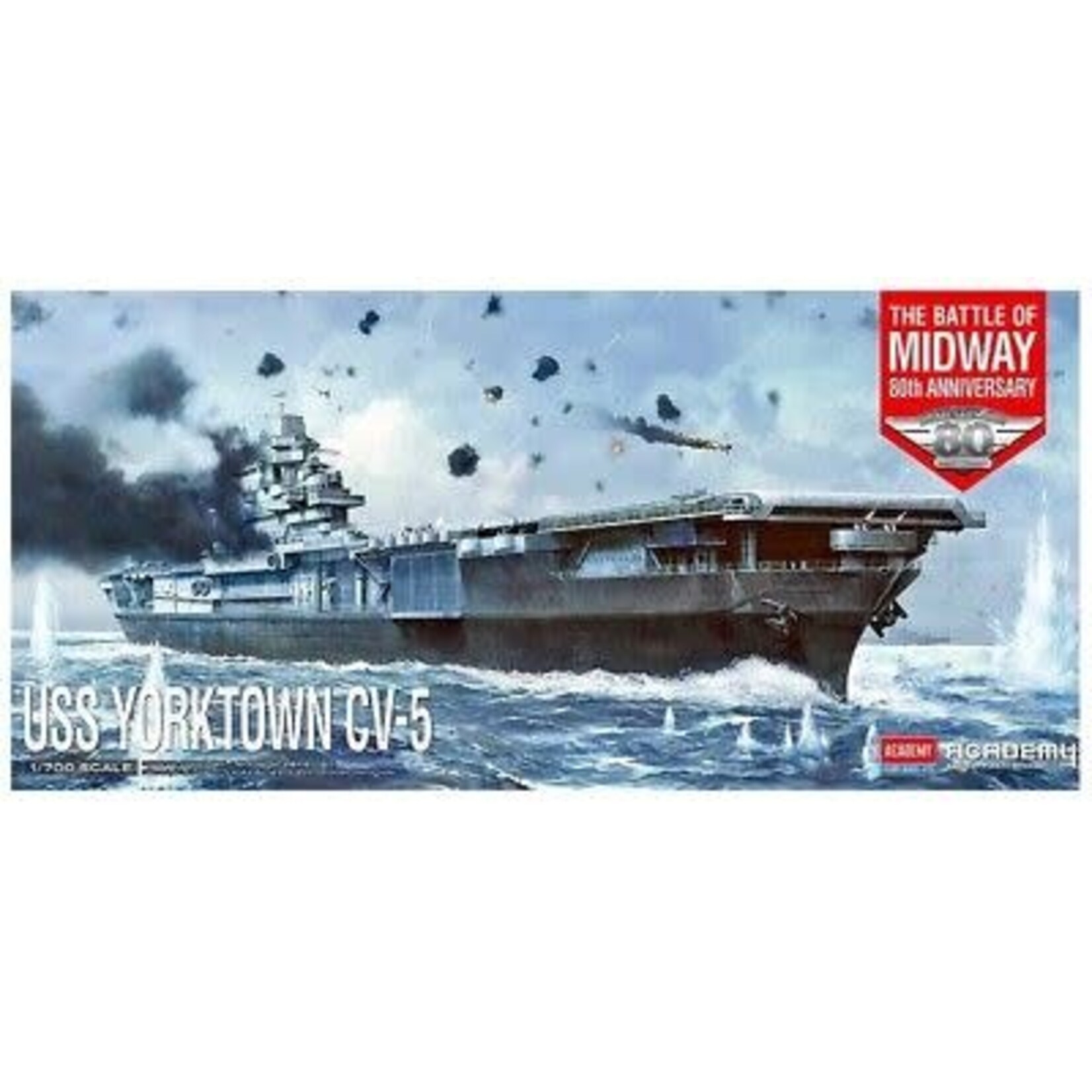 Academy 14229 1/700 USS Yorktown CV5 Aircraft Carrier Battle of Midway 80th Anniversary