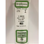 Evergreen 279 Styrene I-beam .375"   2/