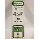 Evergreen 136 Styrene Strip .030x.125" 10/