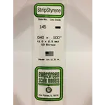 Evergreen 145 Styrene Strip .040x.100" 10/