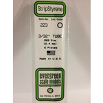 Evergreen 223 Styrene Tube .093" Diameter 6/