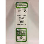 Evergreen 227 Styrene Tube .219" Dia 3/