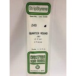 Evergreen 249 Styrene qrtr rnd .080" 3/