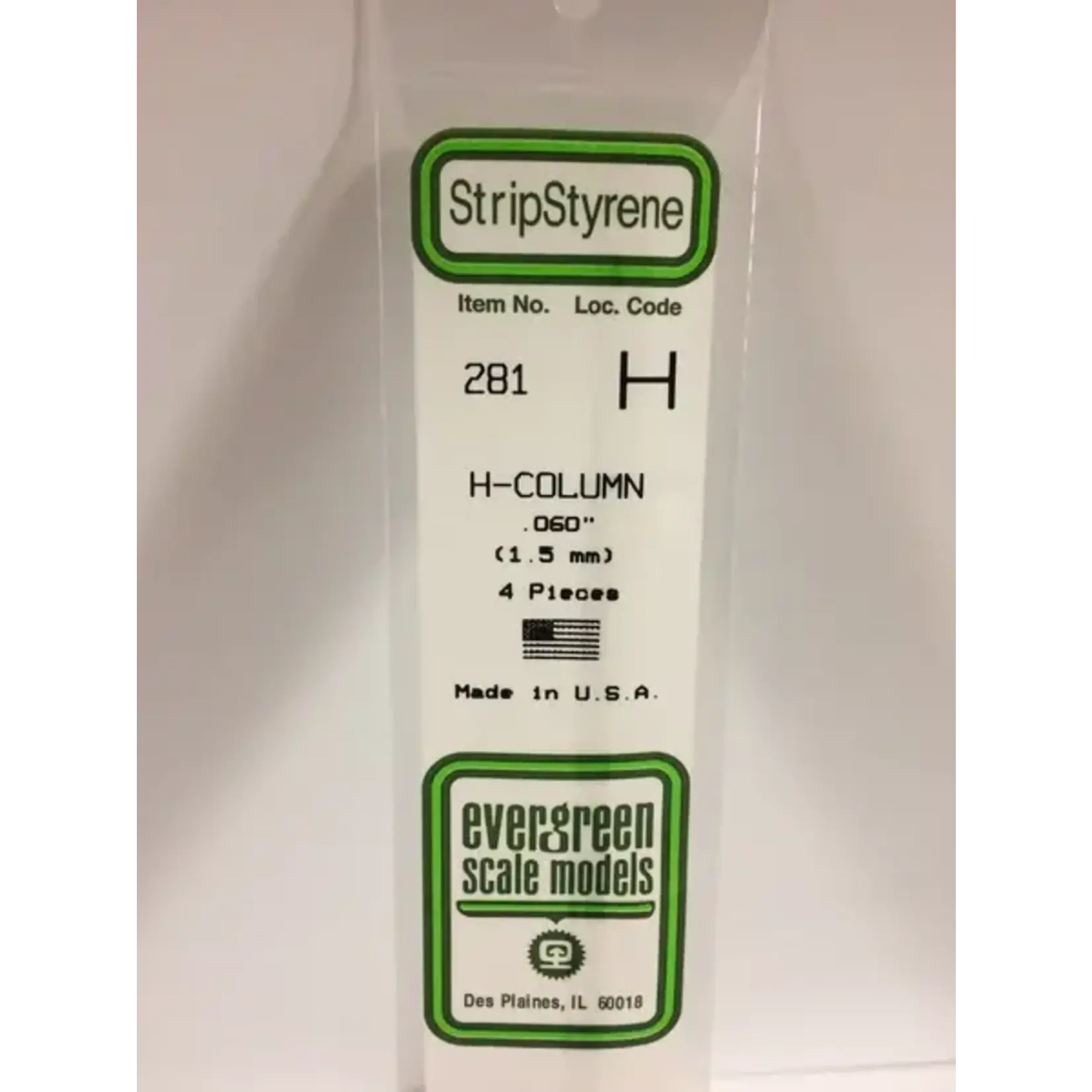 Evergreen 281 Styrene H-column .060" 4/