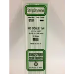 Evergreen 8104 Styrene strip 1x4"    10/