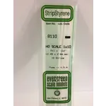 Evergreen 8110 Styrene strip 1x10"   10/