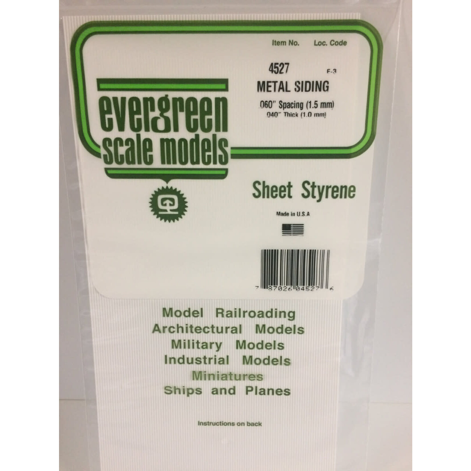 Evergreen 4527 Metal Siding Sheet .060 SP