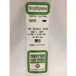 Evergreen 8208 Styrene strip 2x8"    10/