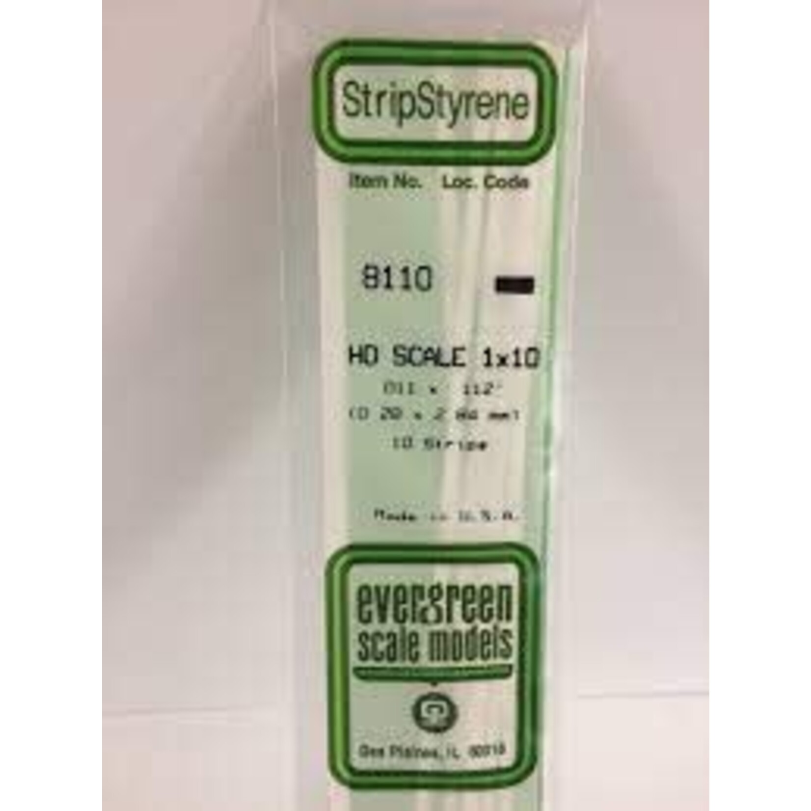 Evergreen 8210 Styrene strip 2x10"   10/