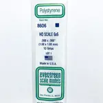 Evergreen 8606 Styrene strip 6x6"    10/