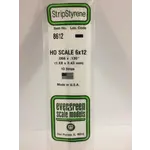 Evergreen 8612 Styrene strip 6x12"   10/