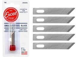 20005 Angled Chisel Blade, 5pc,