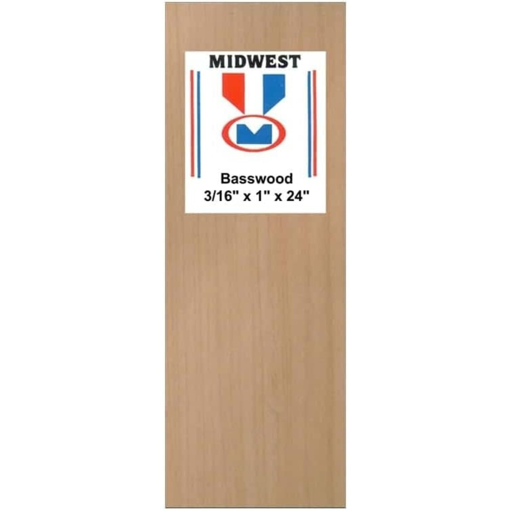 Midwest Products 4105 Basswood Sheets 3/16x1x24
