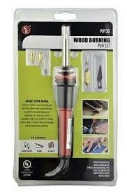 WP30 9Pc Wood Burning Pen Set with 6 Extra Tips, UL Approved